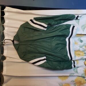 Men's Green, Black,  White, XL Russell Hooded Jacket